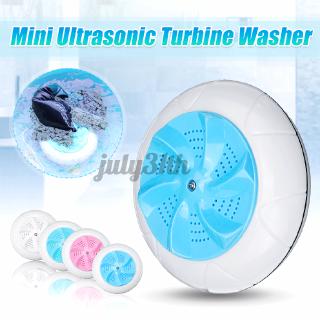 1Pcs Portable Mini Ultrasonic Turbine Washer Washing Machine with Double-side Suction Cup for Travel