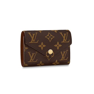 Louis Vuitton LV Zoe Checkered Brown Leather Monogram Card Holder Coin Purse Wallet