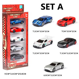 5pack 1/64 Scale Super Sport Car Model Toys Diecast Model Toy Vehicle Metal Alloy Diecast Miniature Toy Birthday Present