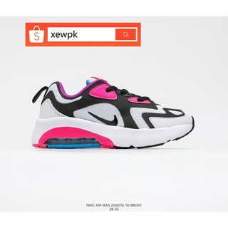 Original Children Nike Air Max 200 Black Pink Casual Sneaker Shoes For Kids