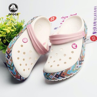 Pink Rainbow Crocs Duet Sport Clogs Authentics Unisex Sandals Women's Flat Slippers (1)