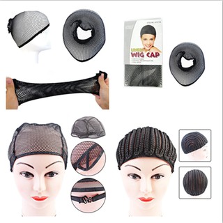 Practical Reticulation Breathable Wig Cap Liner Nylon Stretch Wig Net Cap Black (1)