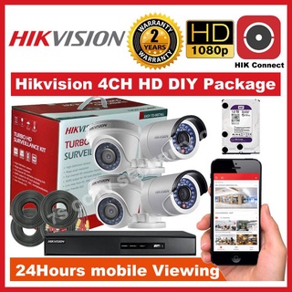 cell phone cameras tripods drones۞♗COD Hikvision 4CH 2MP TURBO HD CCTV Package DIY Kit 1080P with M