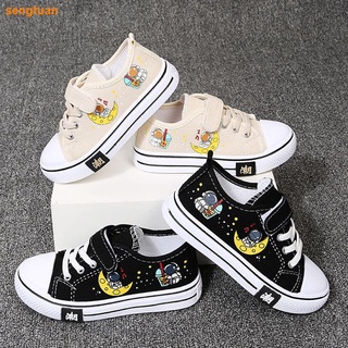 Children s canvas shoes for boys and girls 2021 spring and autumn new students casual breathable flat shoes soft bottom low-top sneakers