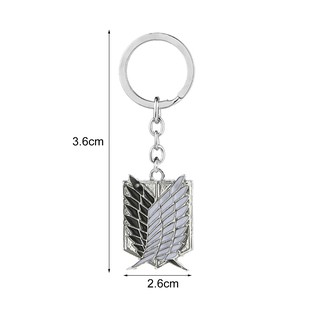 ★Ready Stock★Attack On Titan Anime Keychain Giant Legion Flag Cosplay Jewelry Key Ring Gift (8)