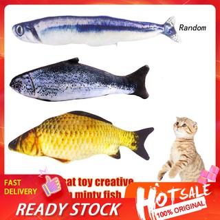 ◆RAN◆Artificial Fish Soft Stuffed Catnip Pet Cat Kitten Chewing Scratch Playing Toy