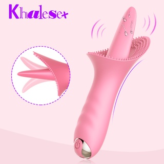 Silicone G-spot Clitoris Vibrator Tongue Massager Female Masturbation Stimulator Vibrating Sex Toys
