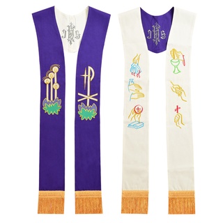 7J2Clergy Reversible Stole Priest Stole Embroidery Stole