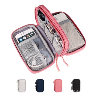 Electronic Accessories Multifunction Data Cable Storage Bag Mobile Phone Digital Accessories Protective Cloth Bag Large Capacity EarphoneUPlateUShield Charger Power Bank Laptop Power Cord Storage Protection Box