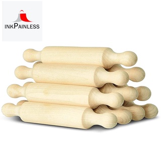 Wooden Mini Rolling Pin 6 Inches Long Kitchen Baking Rolling Pin Small Wood Dough Roller for Children Fondant Pasta