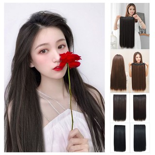 COD Long straight hair clip one piece synthetic hair extension wig piece