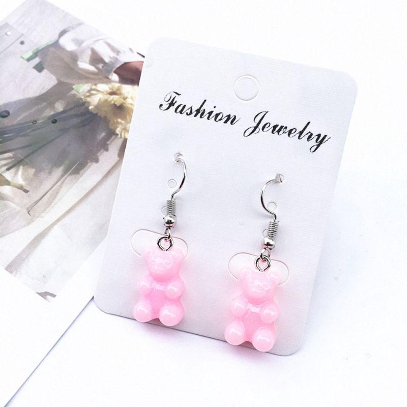 ✿INF✿Earrings Dangle Hook 1 Pair Creative Cute Mini Gummy Bear Earrings (5)