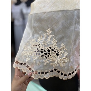 Filipiniana Alampay Cutwork Embroidered with Brooch (7)