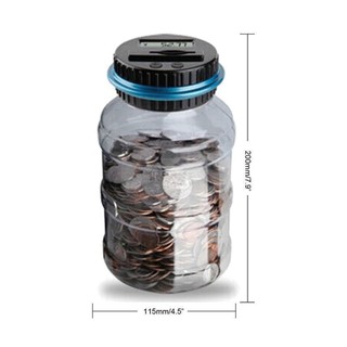 Clear Digital Piggy Bank Coin Savings Counter LCD Counting Money Jar Change Gift (4)