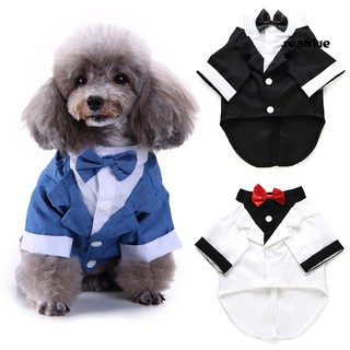 Pet Dog Wedding Formal Bow Tie Tuxedo Suit Jacket Party Groom Costume Clothes