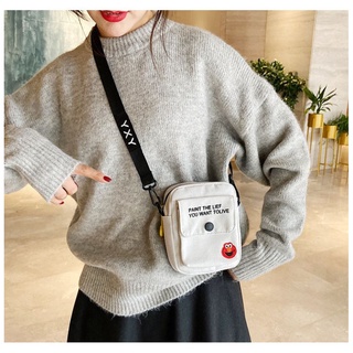 2165 # fashion trend of Korean casual canvas eyes shoulder messenger small bag (9)