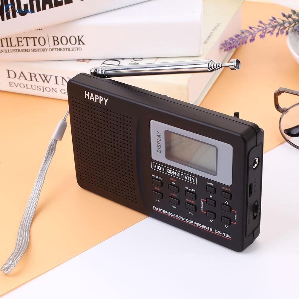 Digital Display Stereo MW SW Radio FM AM Shortwave Multi Band Receiver HRD-106