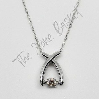 COD Dancing Diamond Necklace in 18K Japan White Gold