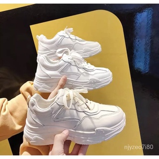 korean Rubber Fashion White Shoes 2021 Sneakers For Women#8808