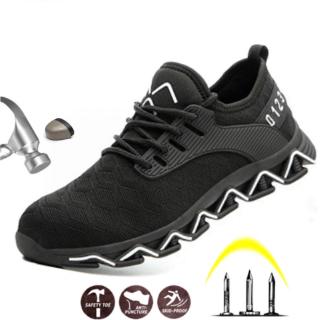 Outdoor Steel Toe Cap Anti-smashing Puncture Proof Shoes Men Work Safety Hiking Shoes