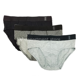 BENCH 100% Authentic Mens Hipster Brief 3pcs Black Gray Printed