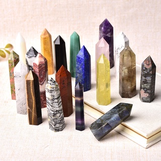 30 Color Natural Stones Crystal Point Wand Amethyst Rose Quartz Healing Stone Energy Ore Mineral Cra