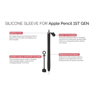 Apple pencil case soft Free 3pcs nib cover AHASTYLE Apple Pencil 1 Soft SiliconeProtectiveCaseSolidColorTPUCover (2)