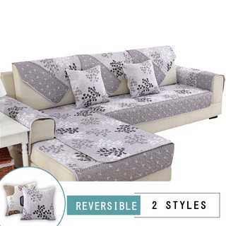 Fortune tree elegant reversable Sectional sofa cover simple style