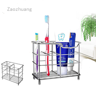 Zaozhuang.ph .ph Stainless Steel Toothbrush Holder Metal Toothpaste Holder Stand Rustproof Toothbrush Holder Bathroom