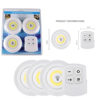 led light with remote control set of 3 Emergency COB light