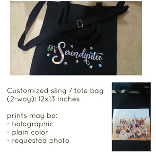 Customized KPOP 2way Sling Tote Bag