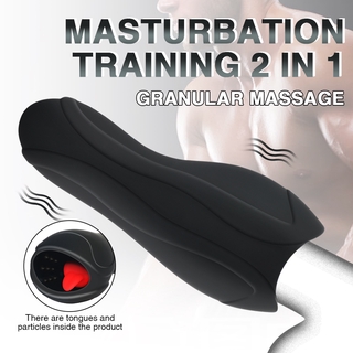 Male Masturbator Tongue Vibrating Glans Stamina Trainer Vibrator Machine Penis Massager Sex Toys (1)