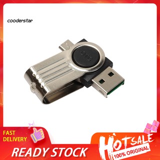 ✾RXSC✾Rotatable OTG Micro USB SD TF Card Reader Adapter Connector for Cellphone