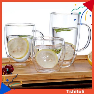 [TS] Heat-resistant Double Wall Glass Coffee Cup Tea Cup