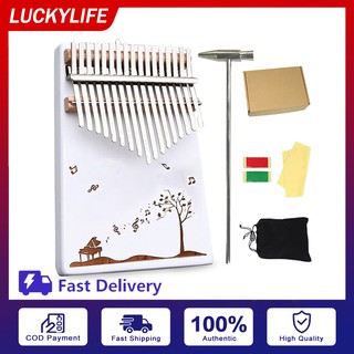 【Ready Stock】17 Key Finger Percussion Instrument Wooden Kalimba Thumb Piano with Accessories