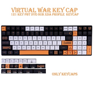 【In Stock】121 Key PBT Keycap XDA Profile DYE-SUB Personalized Virtual war keycaps For Cherry MX S
