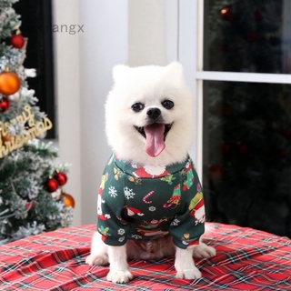 Lexiangx Christmas Dog Costume Santa Claus Pattern Pet Clothes Pet Warm Winter Clothes Xmas Outfits for Holiday Small Medium Dogs Cats Puppy Cosplay