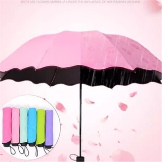 【Ready Stock】﹉☞№Anti-UV Parasol Dual Puspose Magic Floral Folding Umbrella