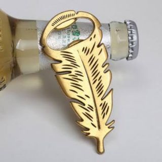 Gold Feather Bottle Opener for Party Giveaways