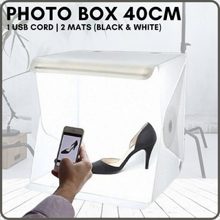 Folding Lightbox 40cm x 40cm Portable Photography Photo Studio Softbox Brightness Light Box Foldable