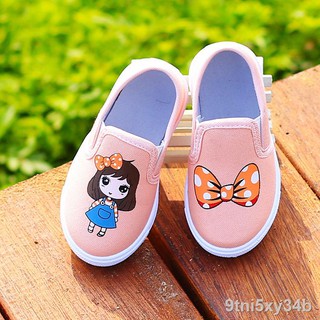 ✱┋✹Spring and autumn girls canvas shoes boys cloth shoes casual shoes children s shoes hand-painted