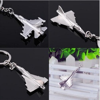Falcon Fighter Military Airplane Jet Keychain Keyring Chrome Steel