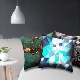 New Wave Geometric Design Throw Pillow Case 18X18 MS-45 Pillow Cover Pillow Case