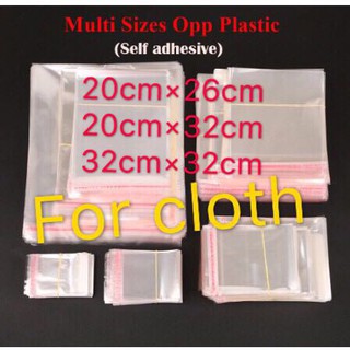 100PCS, OPP transparent （clearly）PLASTIC(W/Adhesive) Sealable
