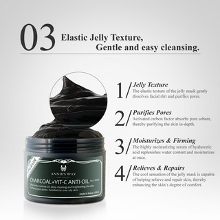 Annie's Way Charcoal Black Jelly Mask 250ml (6)