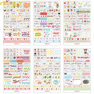 home and livingkitchenwarehome decor♗✿Girl's Transparent Cute Calendar Planner Sticker Diary