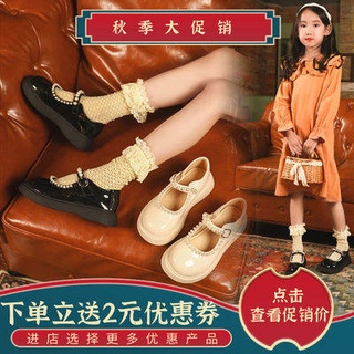 leather shoes girls shoes Girl leather shoes 2021 spring and autumn new black baby children's treasure bottom small girl princess single shoes summer