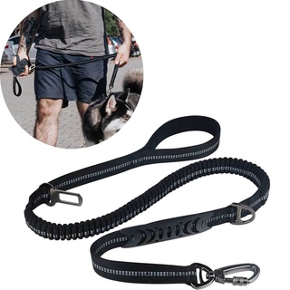 Pet Supplies Car Seat Belt Dog Traction Belts Cushioning Elastic Reflective Safety Rope Traction Rope Car Accessories