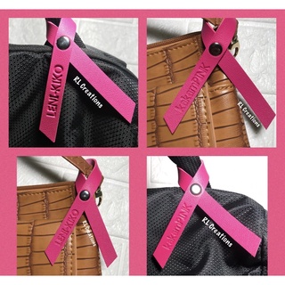 Leni-Kiko Bag Ribbon Leather Fuchsia Pink / kakampink 3pcs/set