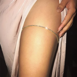 Crystal Rhinestone Leg Thigh Harness Body Bikini Chain Women Party Beach Jewelry (1)